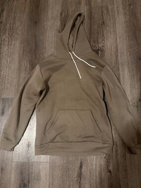 Men's Hooded Pullover Sweatshirt - Taupe Brown